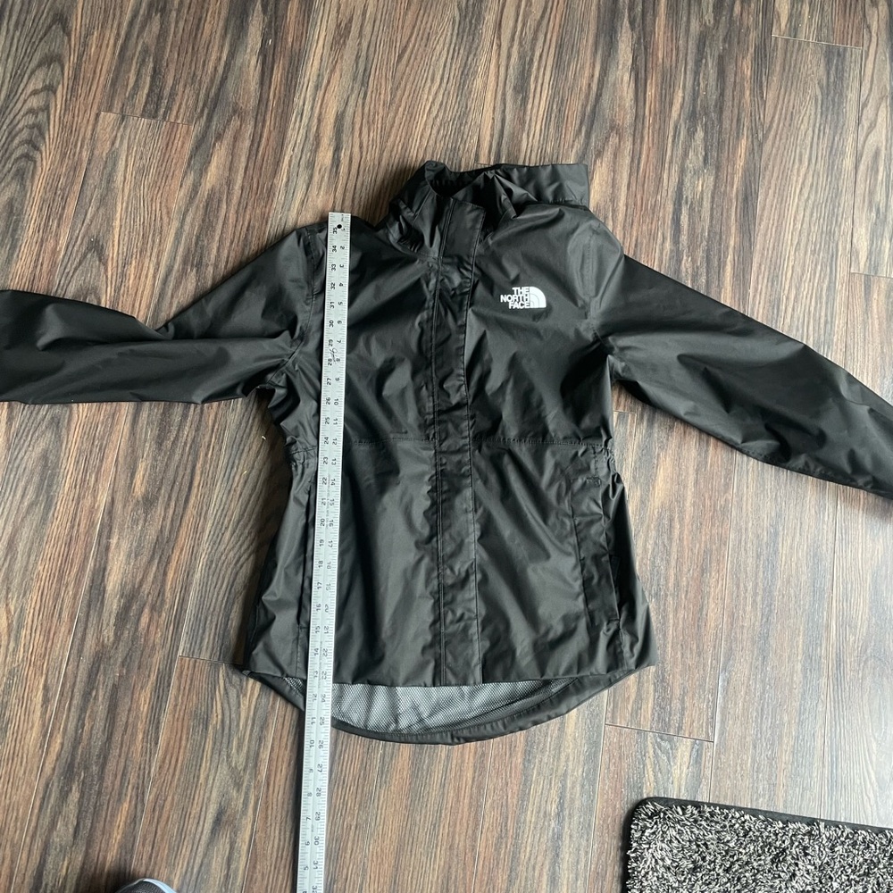 The North Face black raincoat